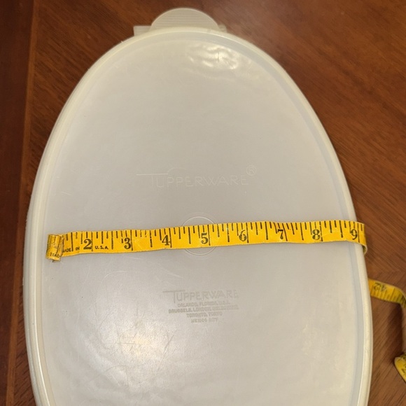 VTG Clear Tupperware Oval Food Storage (Ham) Container Bowl with Lid - Picture 13 of 14